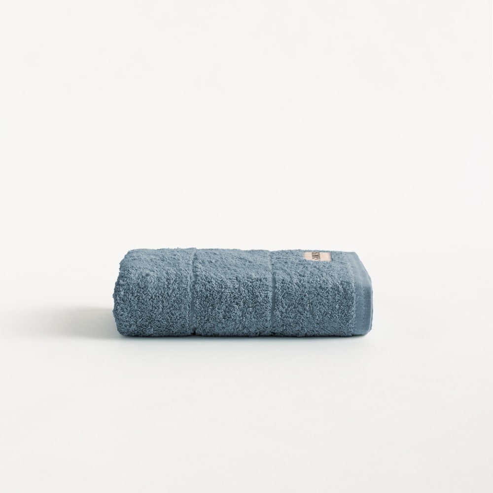 Drap de douche en coton 600 g bleu 70x140 cm