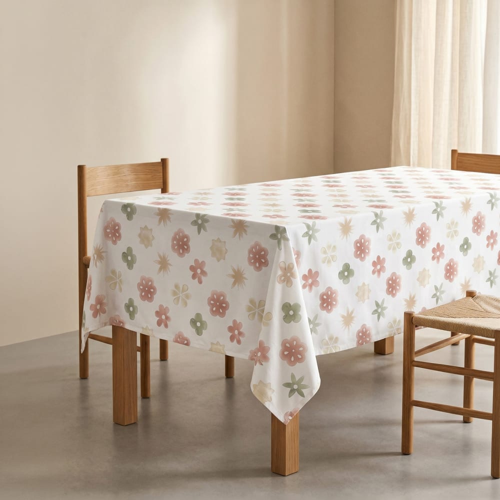Gamusi Geometrische fleckenabweisende Tischdecke, 150x250 cm style landhaus Mehrfarbig Öko-Tex Zertifikat Pes - Polyester
