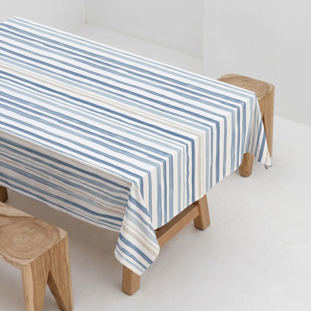 Nappe antitache imprimée à rayures 150x200 cm