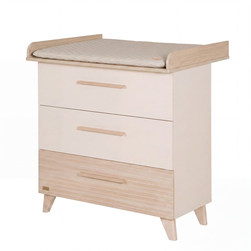 roba Schmale Wickelkommode mit abnehmbarem Wickelaufsatz in Beige / Eiche style modern BEIGE SPANPLATTE Baby