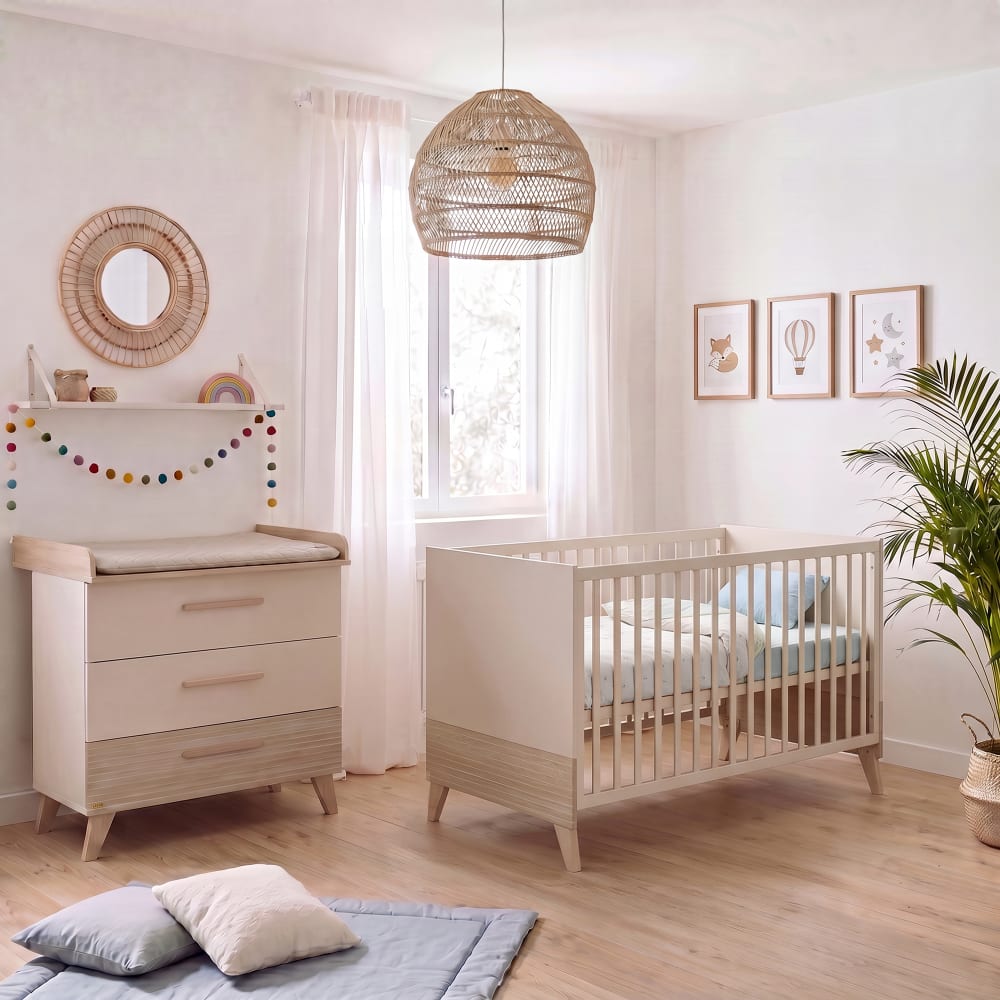 Babymöbel Set 2-teilig in Beige und Eiche - Maisons Du Monde