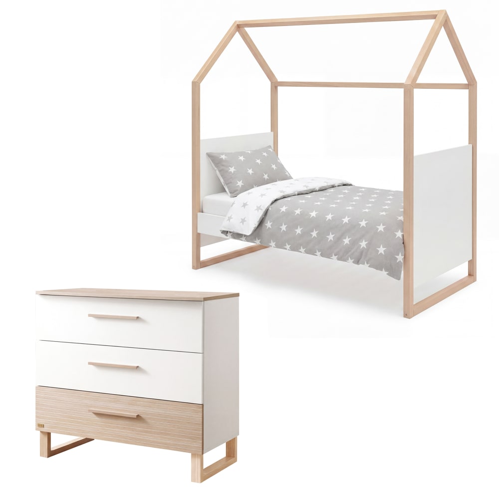 Babymöbel Set  2-teilig in Weiß / Eiche - Maisons Du Monde
