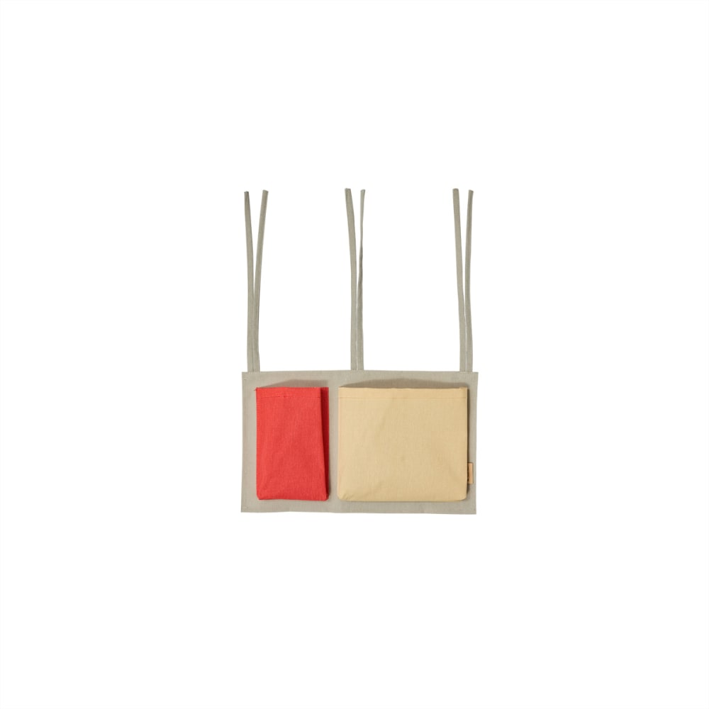 Panier de rangement en polyester coloris rouge