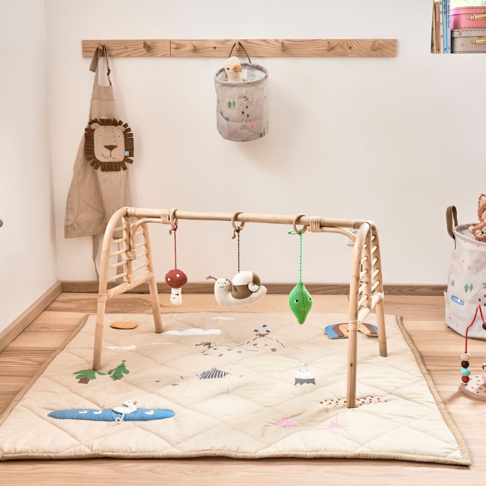 Panier à linge en polyester coloris beige — vue 3