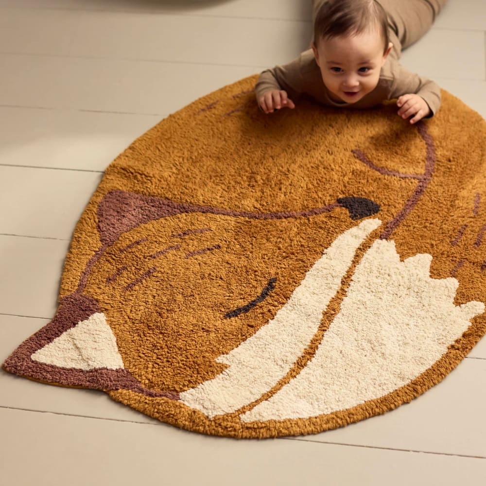 Tapis en coton coloris orange — vue 4