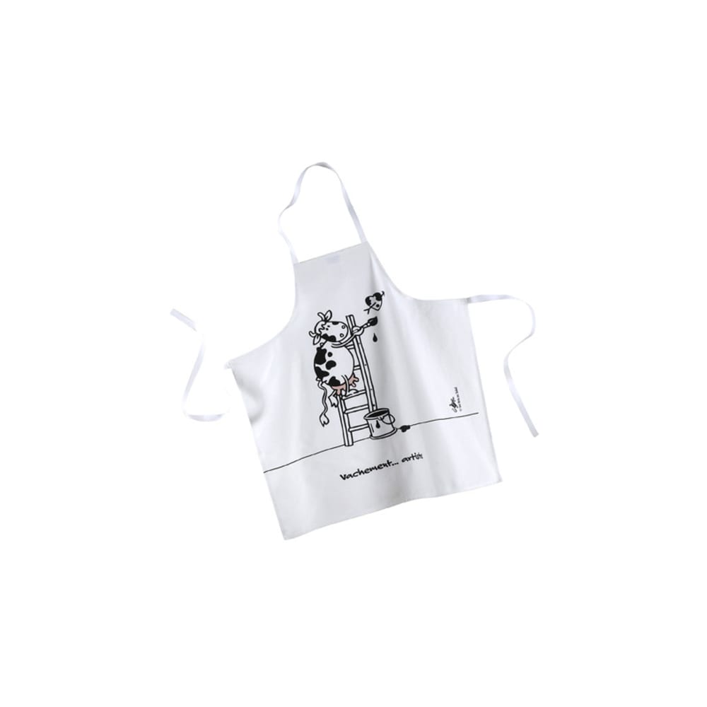 Tablier de cuisine en coton imprimé vachement artiste - 70x90cm