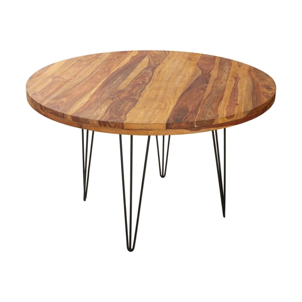 Table ronde en bois massif