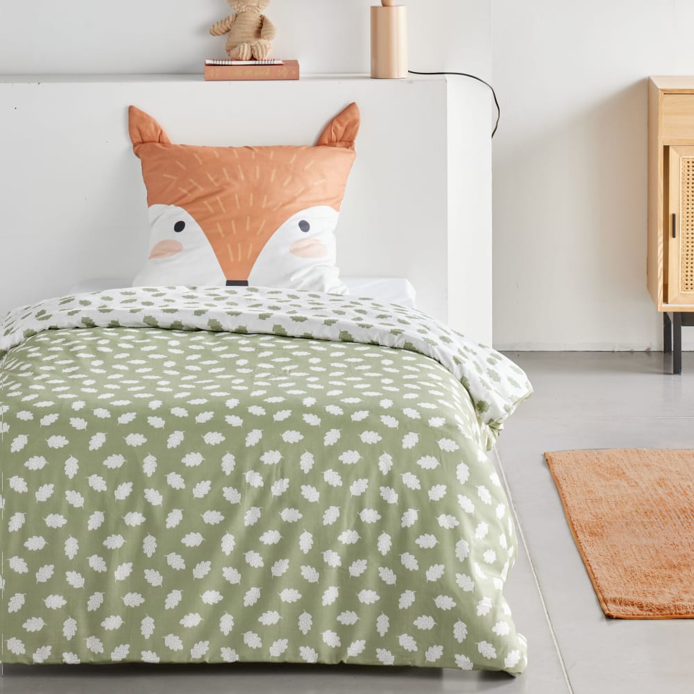 Parure de lit 1 personne  140x190 cm vert