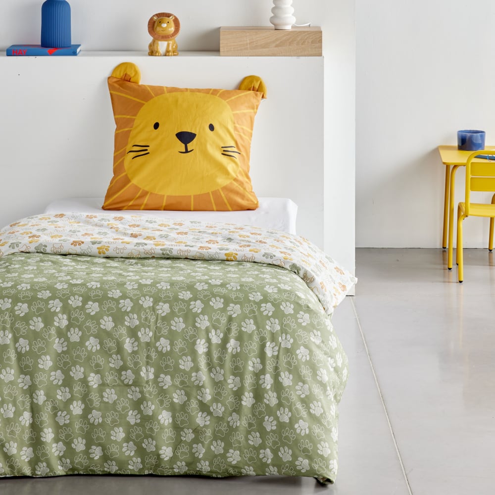 Parure de lit 1 personne  140x190 cm jaune