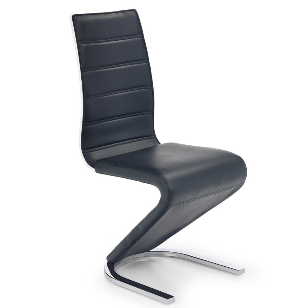 Schwarzer Designerstuhl mit U-förmigen Beinen, 99 x 49 x 58 cm -
