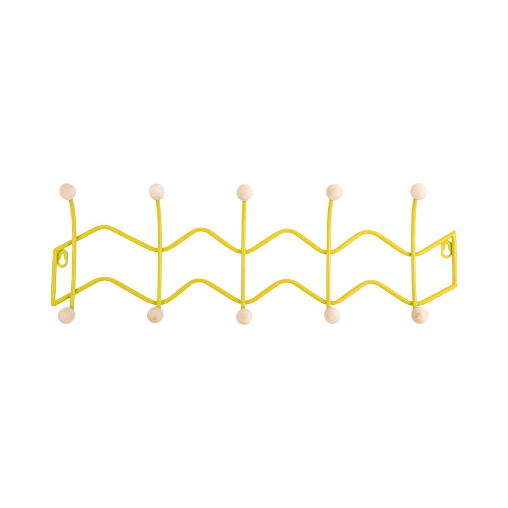 Porte-manteau fer jaune vif 61x6.5x20cm Porte-manteau fer jaune vif 61x6.5x20cm