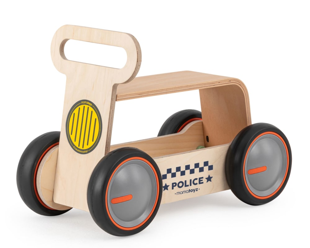 MAMATOYZ Lauflernhilfe aus Holz zum Schieben und Fahren - 25 x 47 x 34 cm BEIGE Öko-Tex Zertifikat HOLZ Kinder