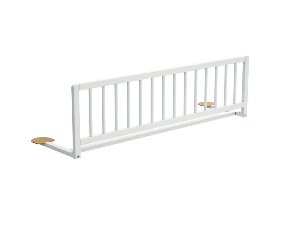 Barrière de lit enfant en bois blanc 117 x 34,5 x 31 cm Barrière de lit enfant en bois blanc 117 x 34,5 x 31 cm