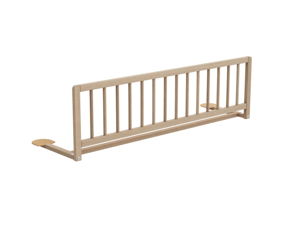 Barrière de lit enfant en bois hêtre brut 117 x 34,5 x 31 cm Barrière de lit enfant en bois hêtre brut 117 x 34,5 x 31 cm