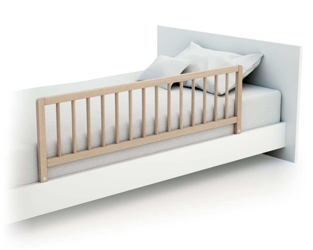Kinderbettgitter Holz Buche Natur 117 x 34,5 x 31 cm - Maisons Du