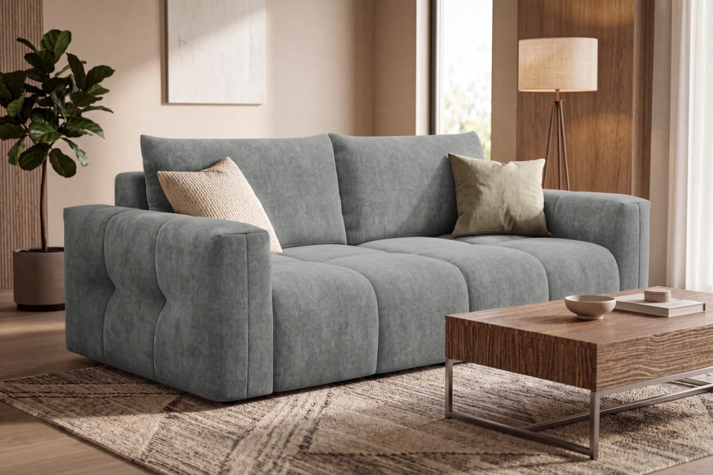 Sofa 3-Sitzer, Grau - Maisons Du Monde