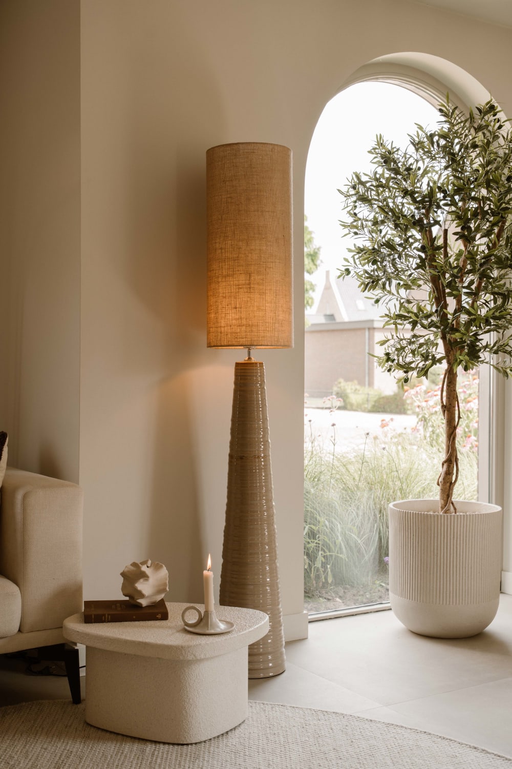 Stehlampe 180 x 30 cm, Beige - Maisons Du Monde