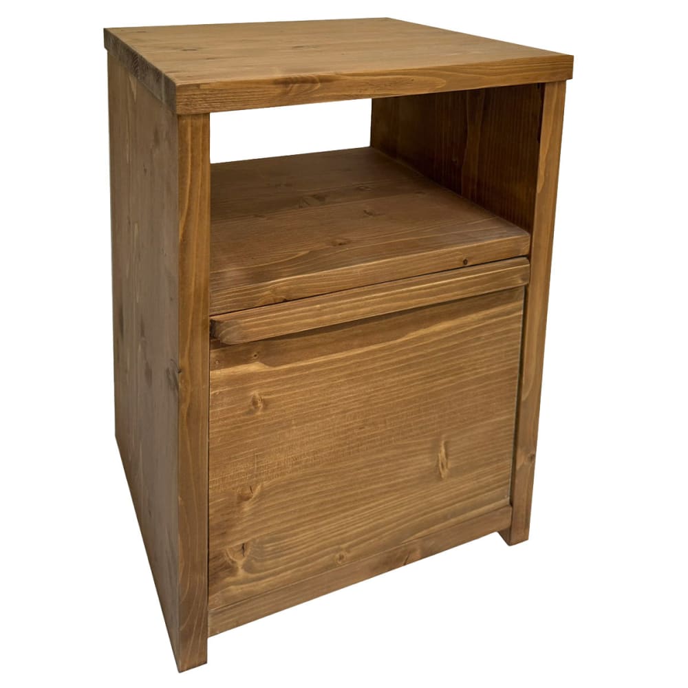 NATYAL Nachttisch aus Massivholz mit Schublade und Ablage in Eiche 40 cm style seaside Braun