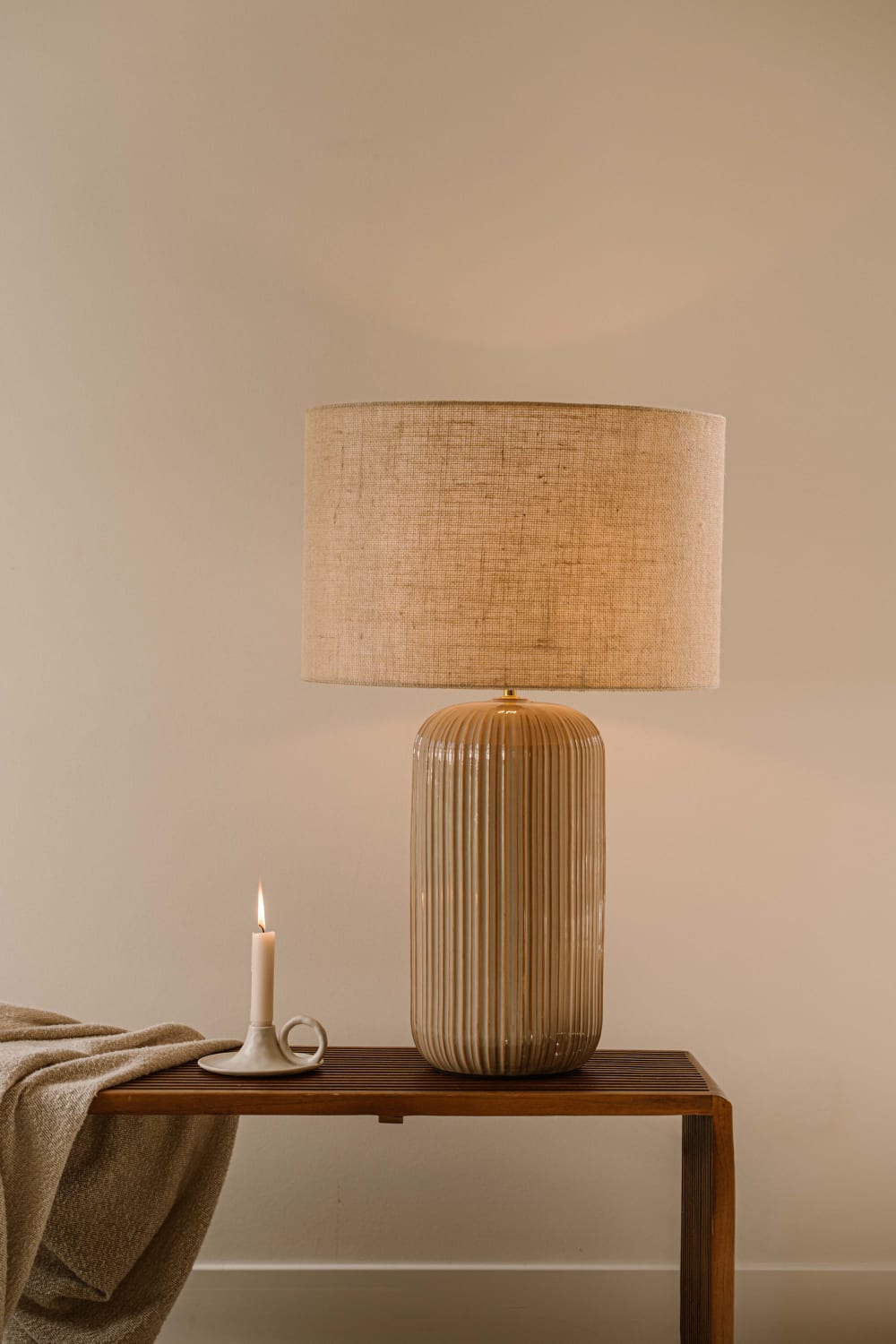 Tischlampe 79 x 50 cm, Beige - Maisons Du Monde