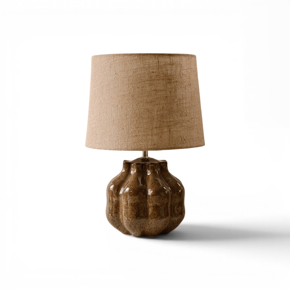 Indore Home Tischlampe 46 x 30 cm, Braun Braun Keramik