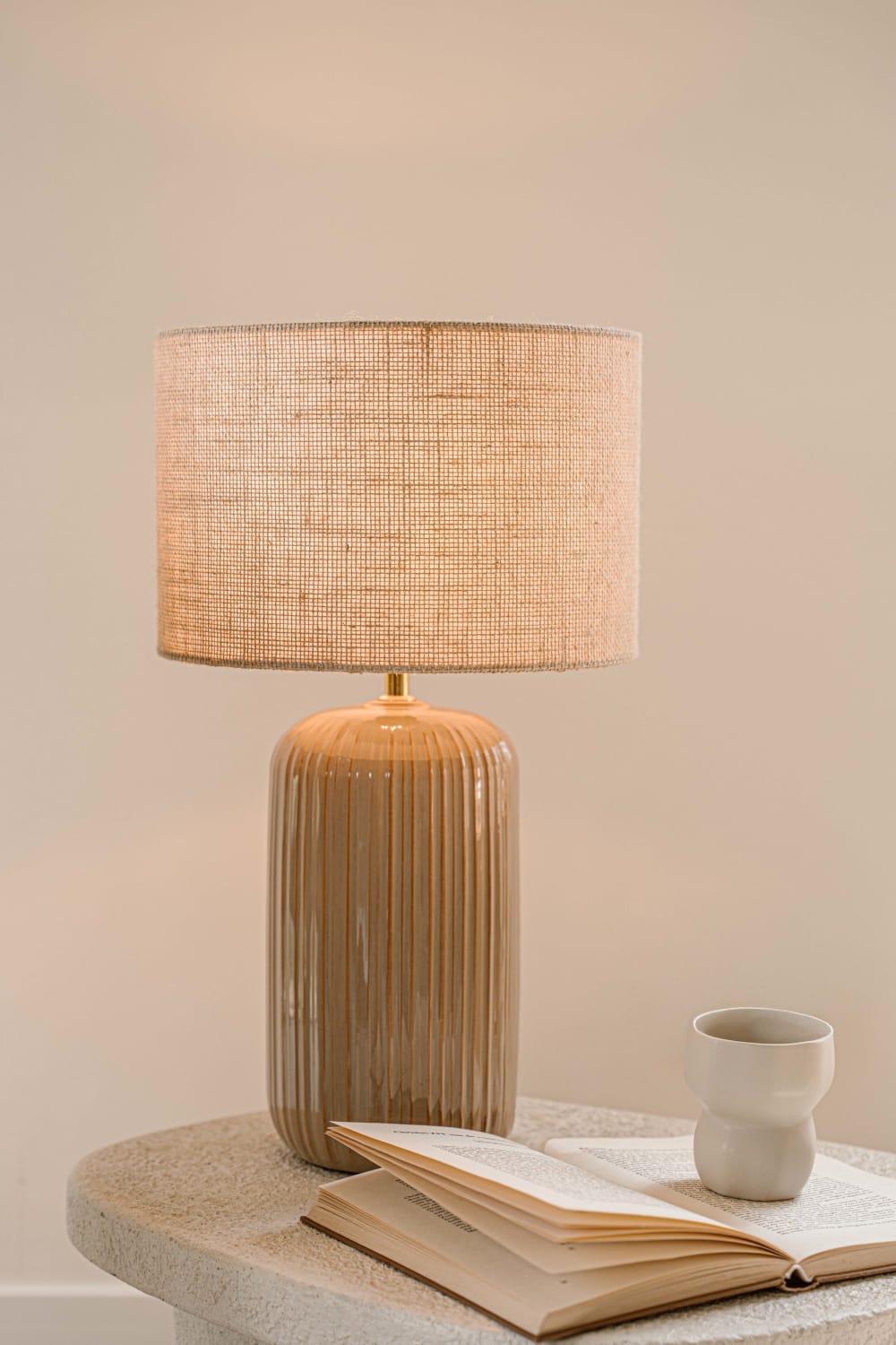 Tischlampe 52 x 30 cm, Beige - Maisons Du Monde