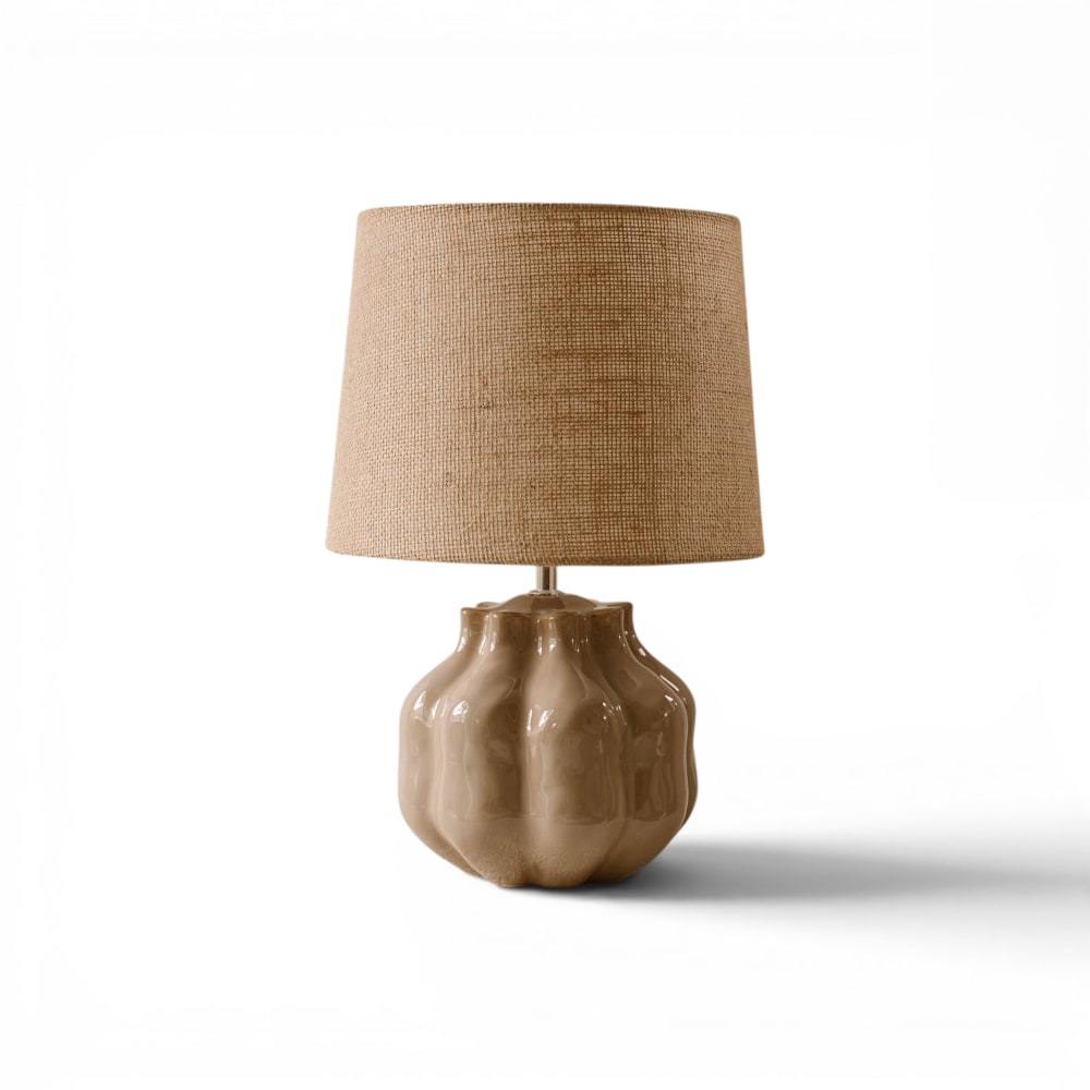 Indore Home Tischlampe 46 x 30 cm, Beige Beige Keramik