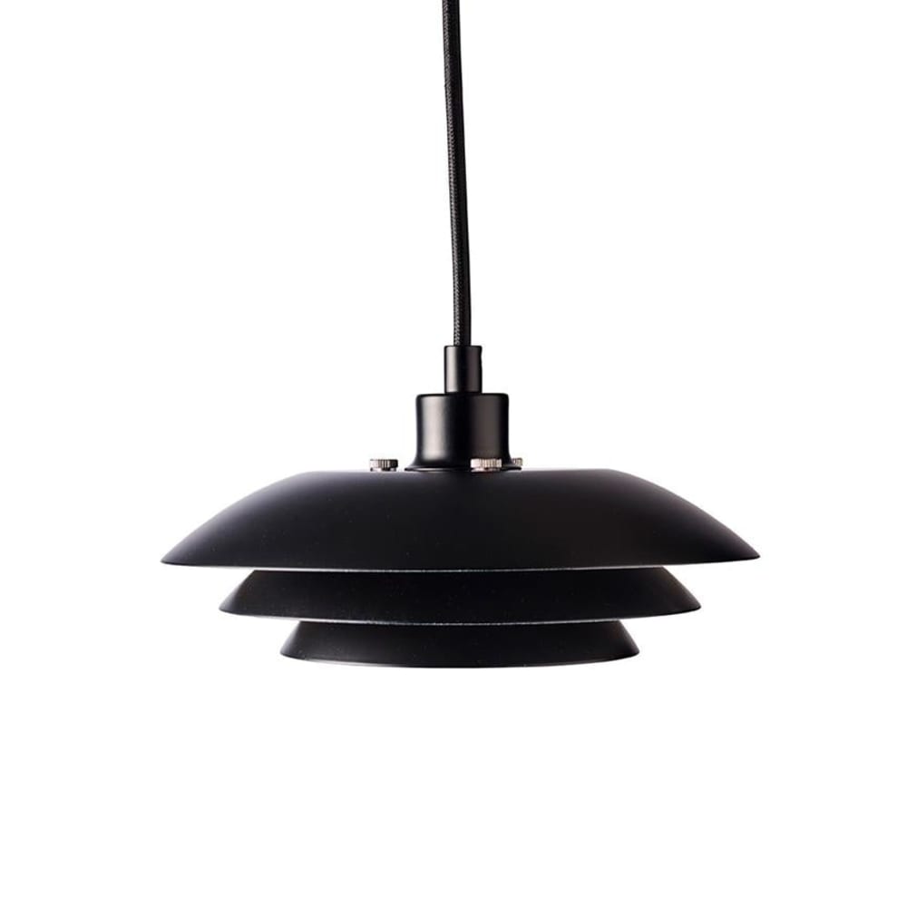 Dyberg Larsen Pendelleuchte aus Metall h 12 cm d 20 cm, schwarz style modern - Metall