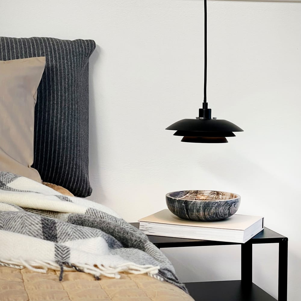 Pendelleuchte aus Metall h 12 cm d 20 cm, schwarz - Maisons Du