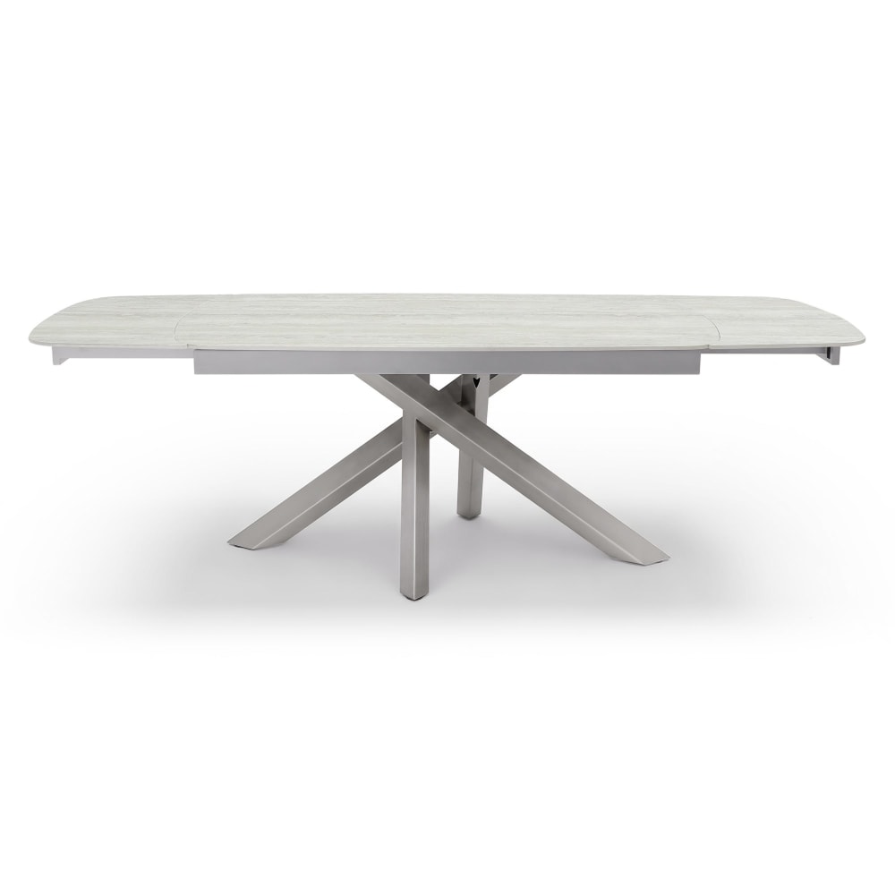 Table à manger extensible en céramique travertin travertin Table à manger extensible en céramique travertin travertin