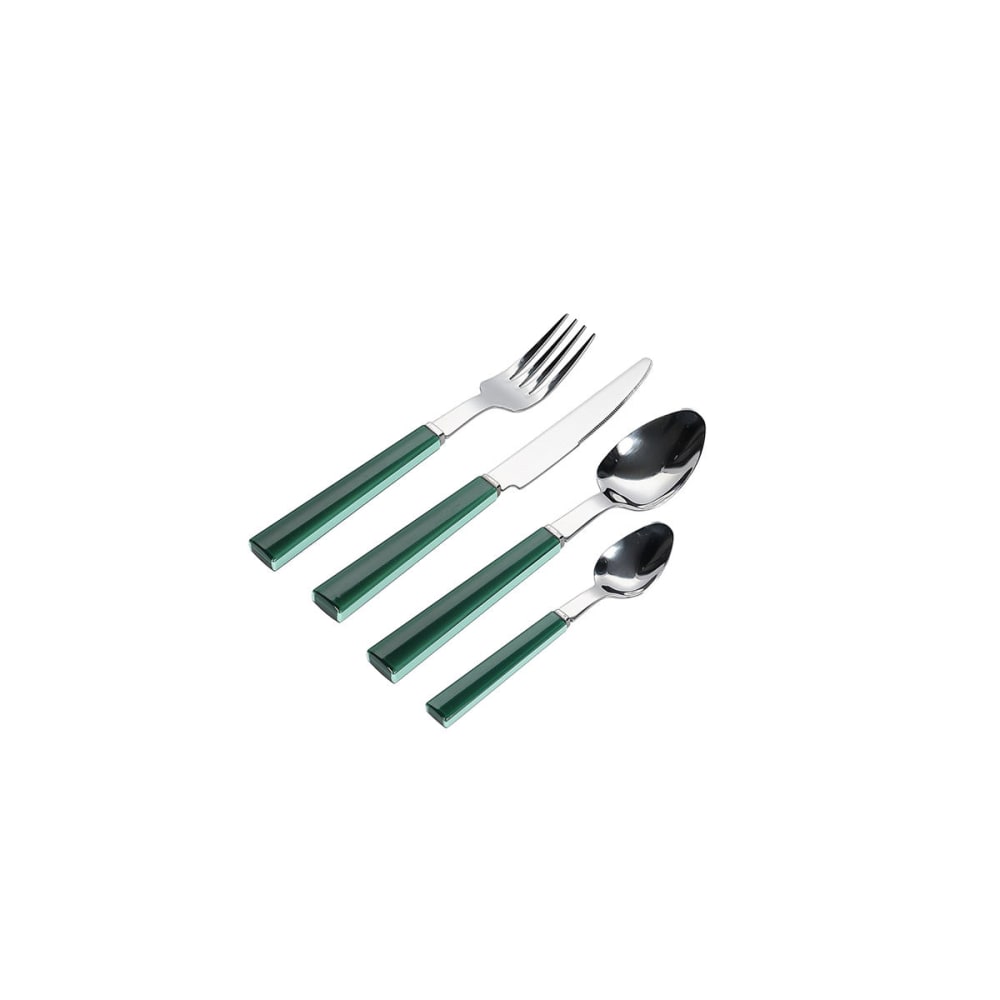 Ménagère en métal de  vert en métaux