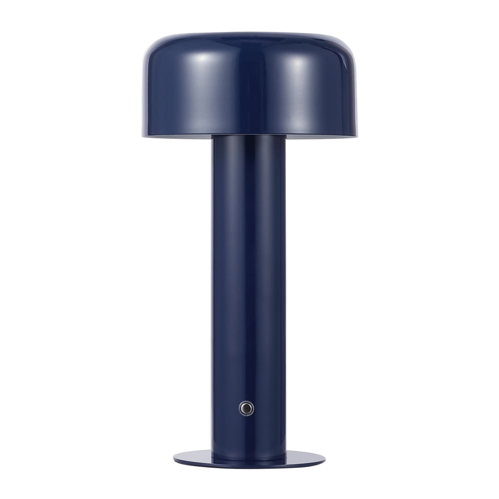 Lampe de table en métal/tissu, foncé bleu — vue 4