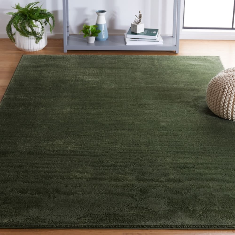 Tapis contemporain en polyester vert, 160 x 231 cm — vue 3