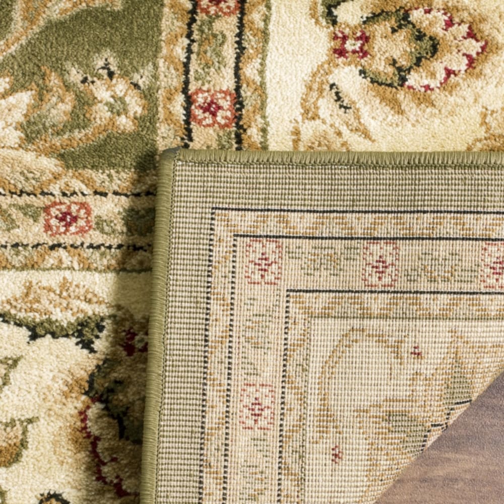 Tapis traditionnel en polypropylène vert/blanc, 244 x 305 cm — vue 4