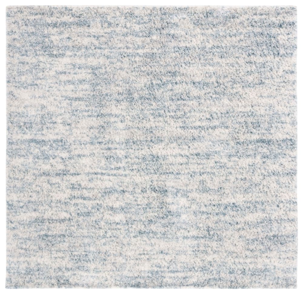 Polyester-Teppich in Weiß/Blau, 135 x 135 cm - Maisons Du Monde