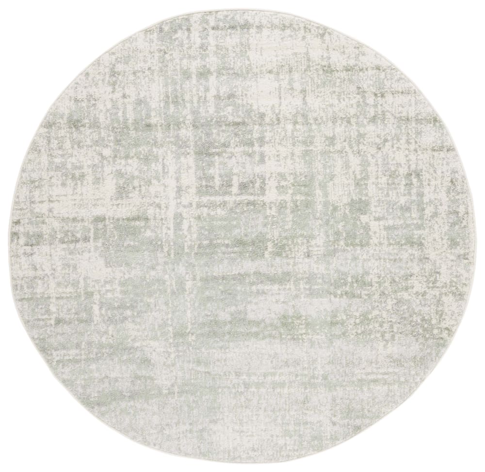 Tapis abstrait moderne en polypropylène vert/blanc, 183 cm
