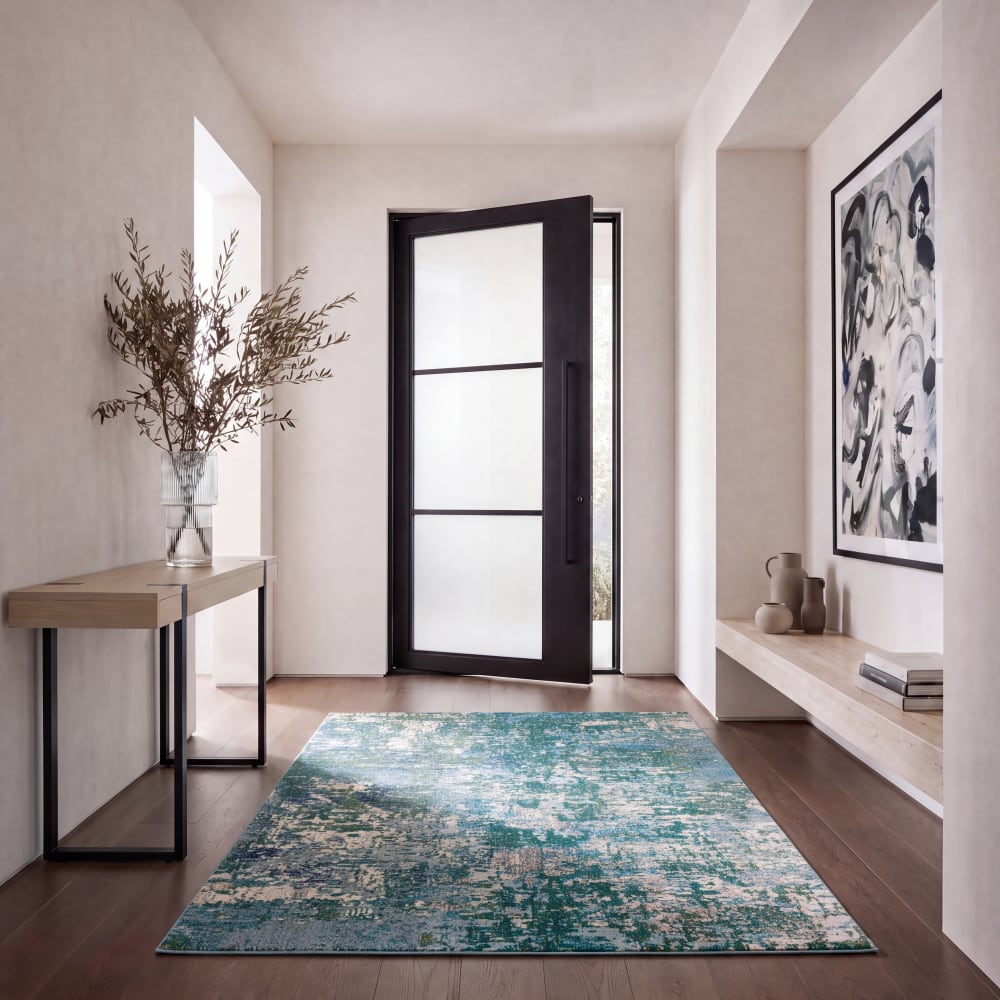 Tapis de transition en polypropylène vert/bleu, 160 x 229 cm — vue 3