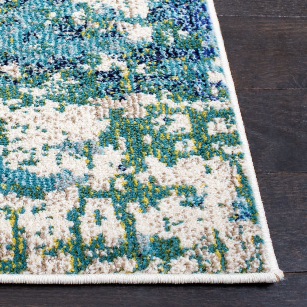 Tapis de transition en polypropylène vert/bleu, 160 x 229 cm — vue 4