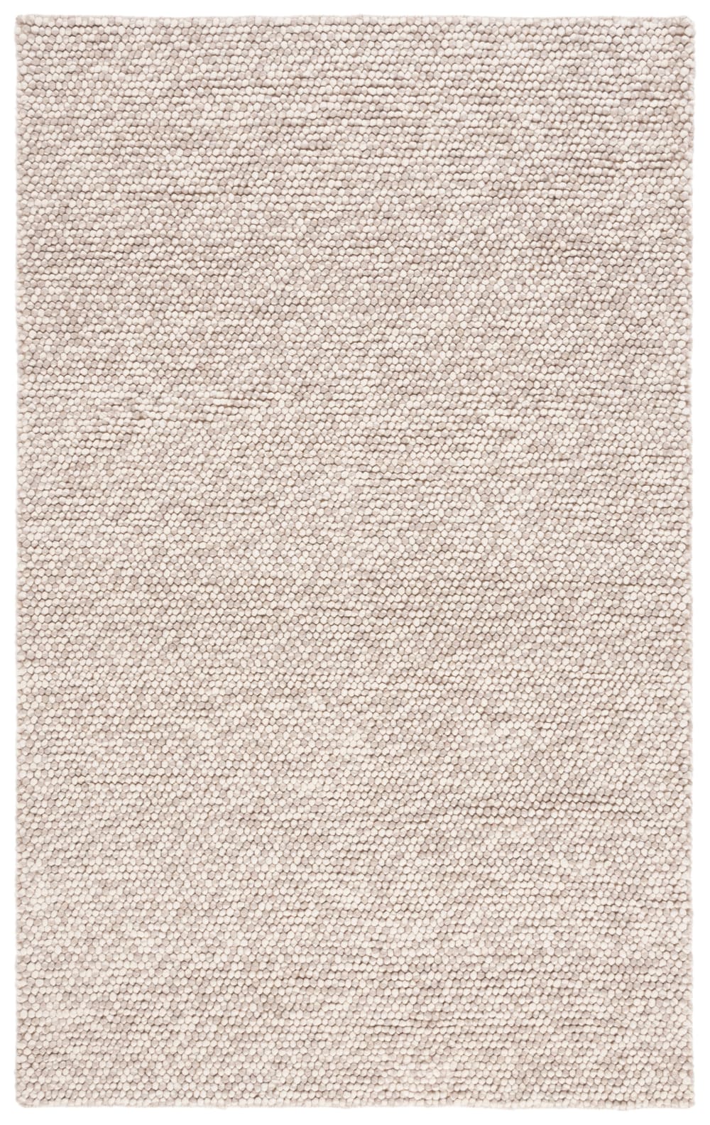 Tapis fibre naturelle en laine beige, 152 x 244 cm