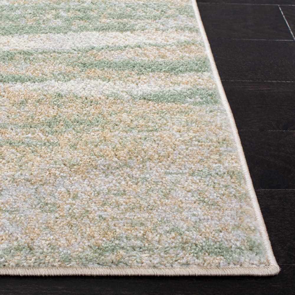 Tapis abstrait moderne en polypropylène blanc/or, 91 x 152 cm — vue 4