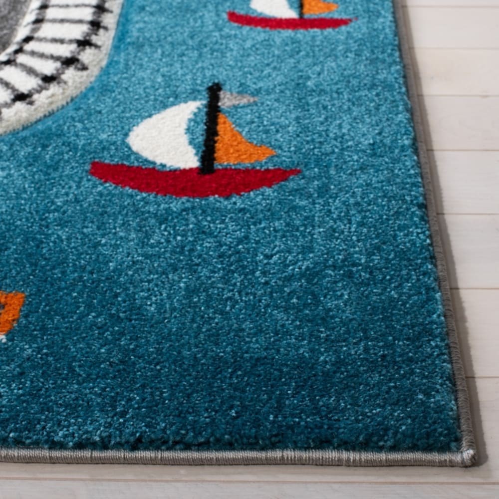 Tapis contemporain en polypropylène gris/blanc, 61 x 91 cm — vue 4