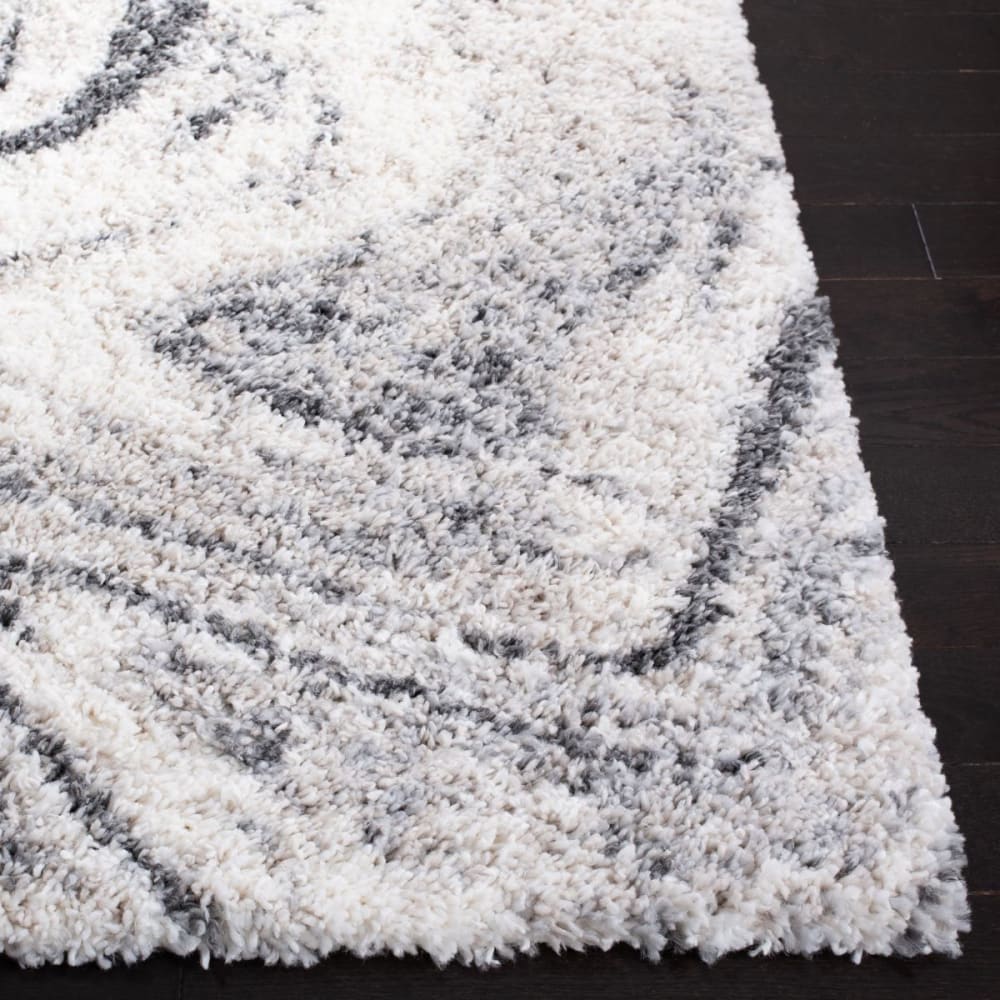 Tapis en polypropylène blanc/gris, 236 x 305 cm — vue 4