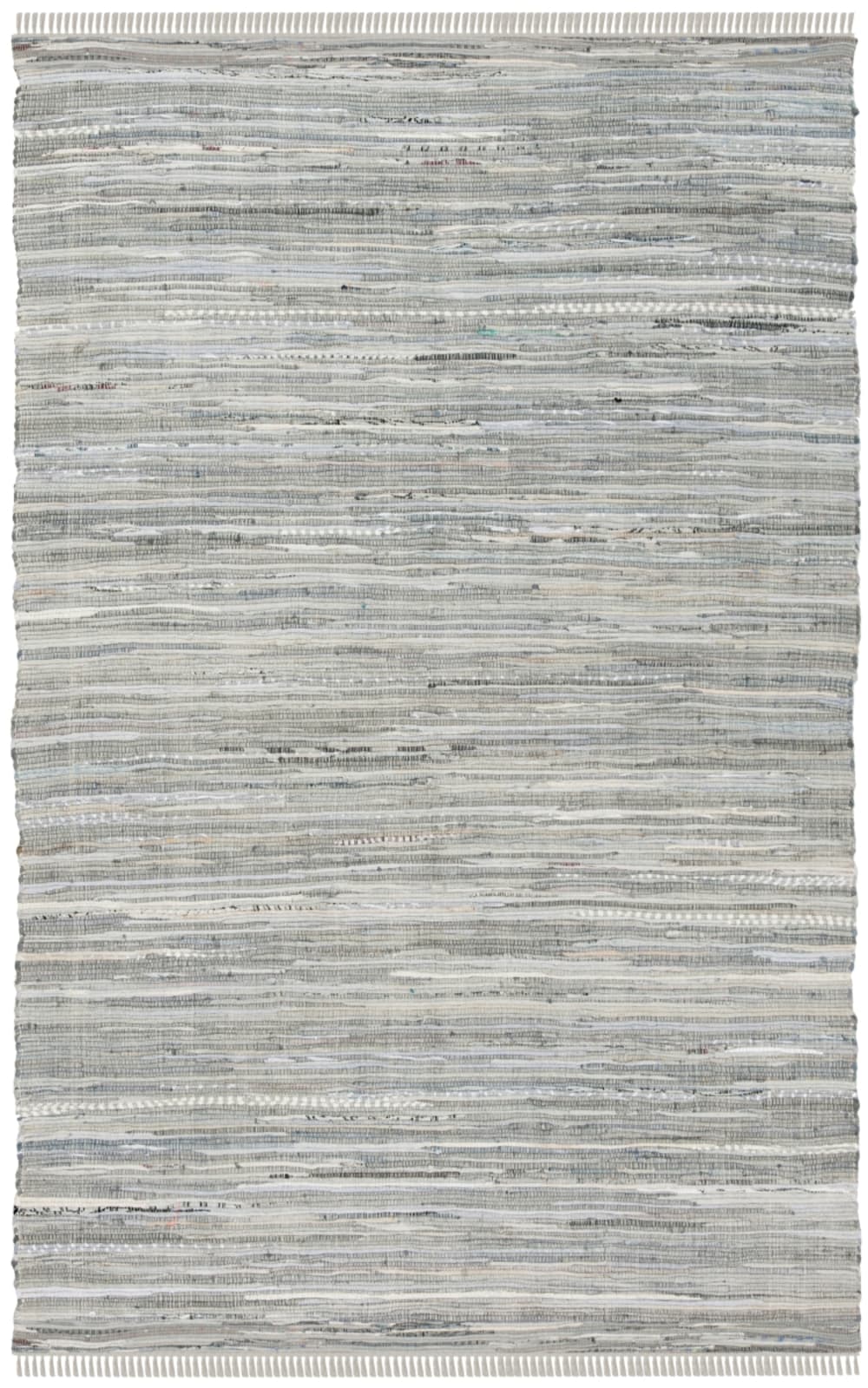 Tapis moderne en coton gris, 91 x 152 cm