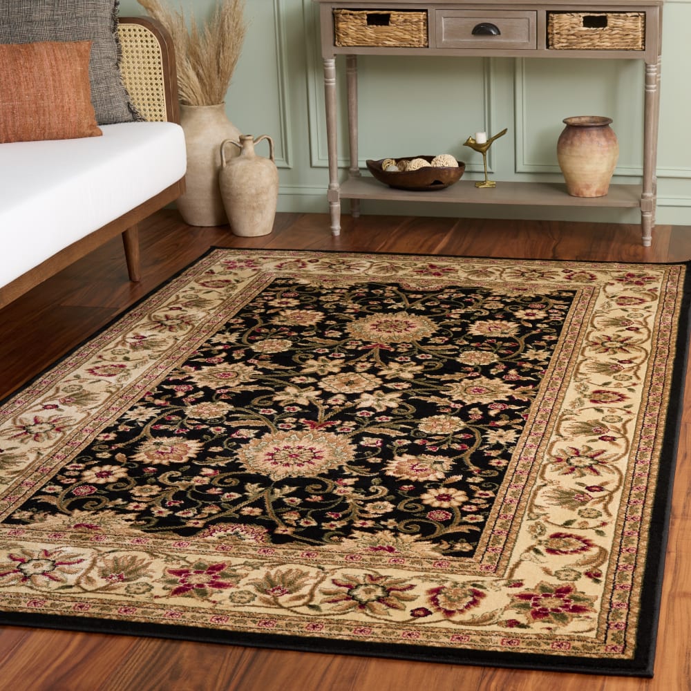 Safavieh Traditionell Polypropylen-Teppich in Schwarz/Weiß, 69 x 183 cm style vintage Schwarz Pp - Polypropylen