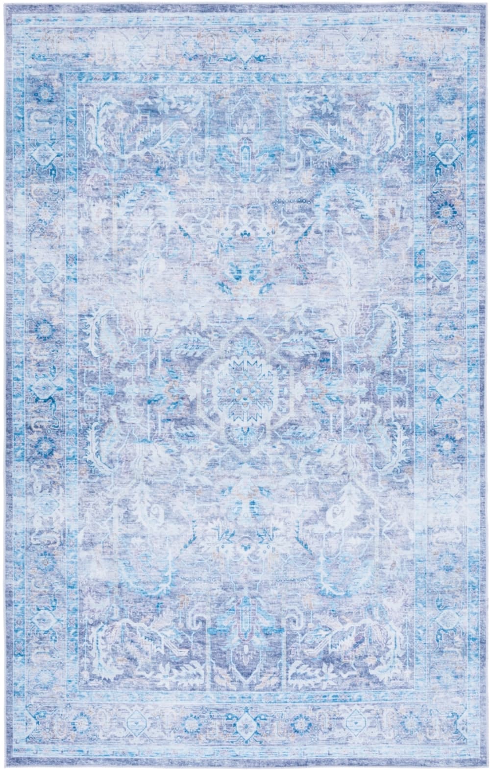 Tapis de transition en polyester violet/bleu, 244 x 305 cm