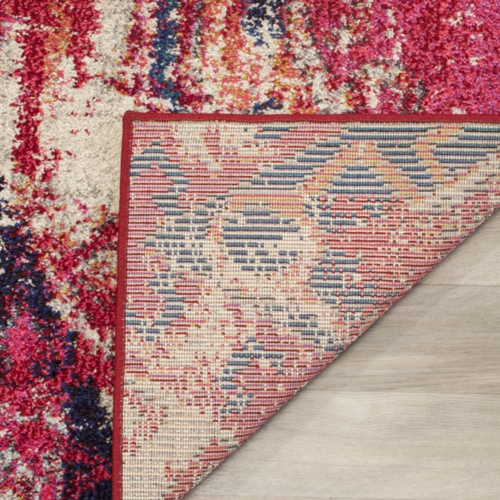 Tapis bohème chic en polypropylène rose/multicolore, 183 x 274 cm — vue 4