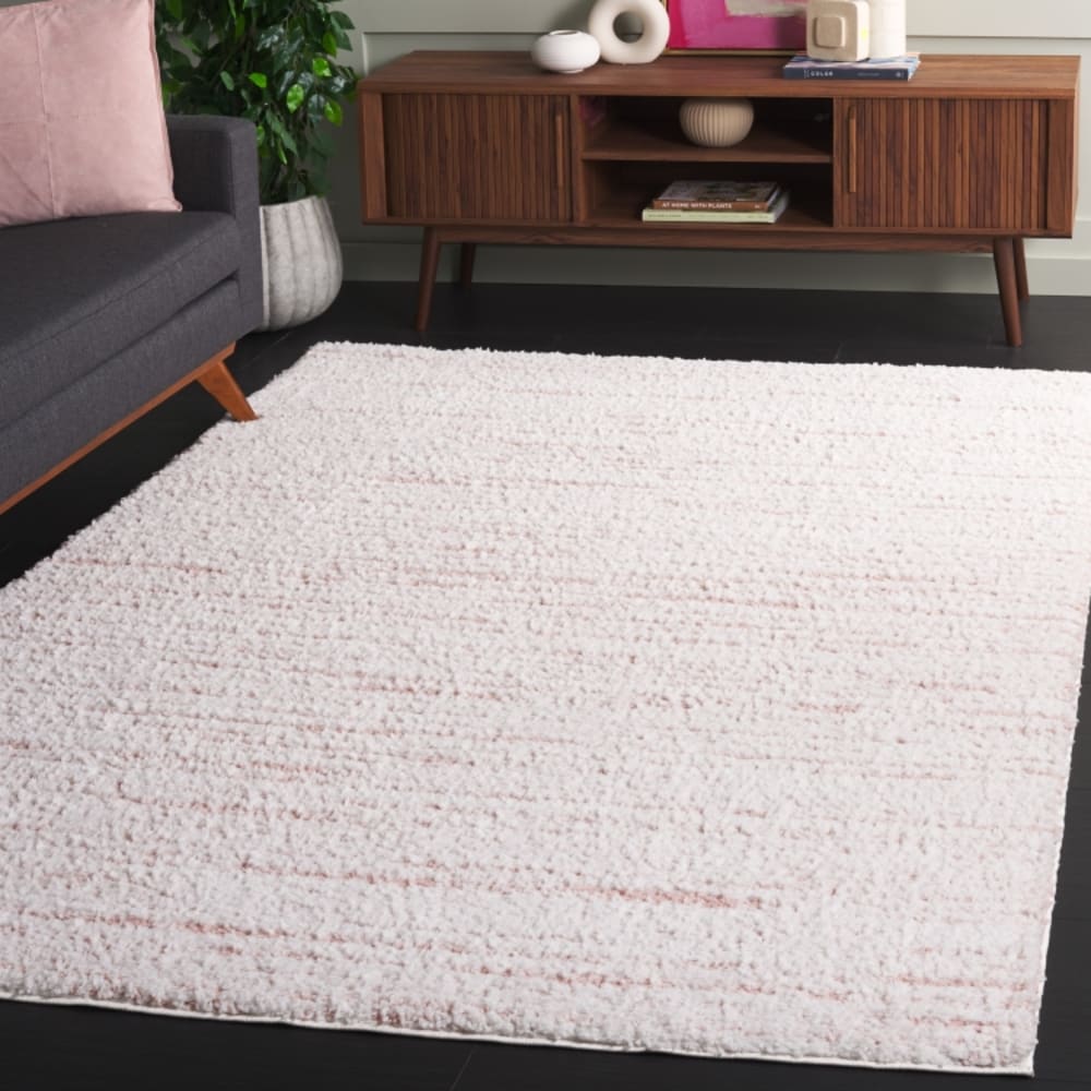 Tapis moderne en polyester rose/blanc, 122 x 183 cm — vue 3