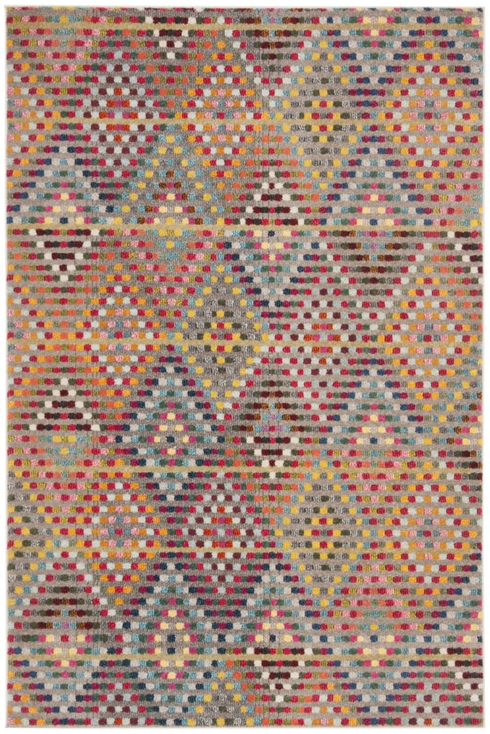 Tapis bohème chic en polypropylène multicolore/beige, 183 x 274 cm