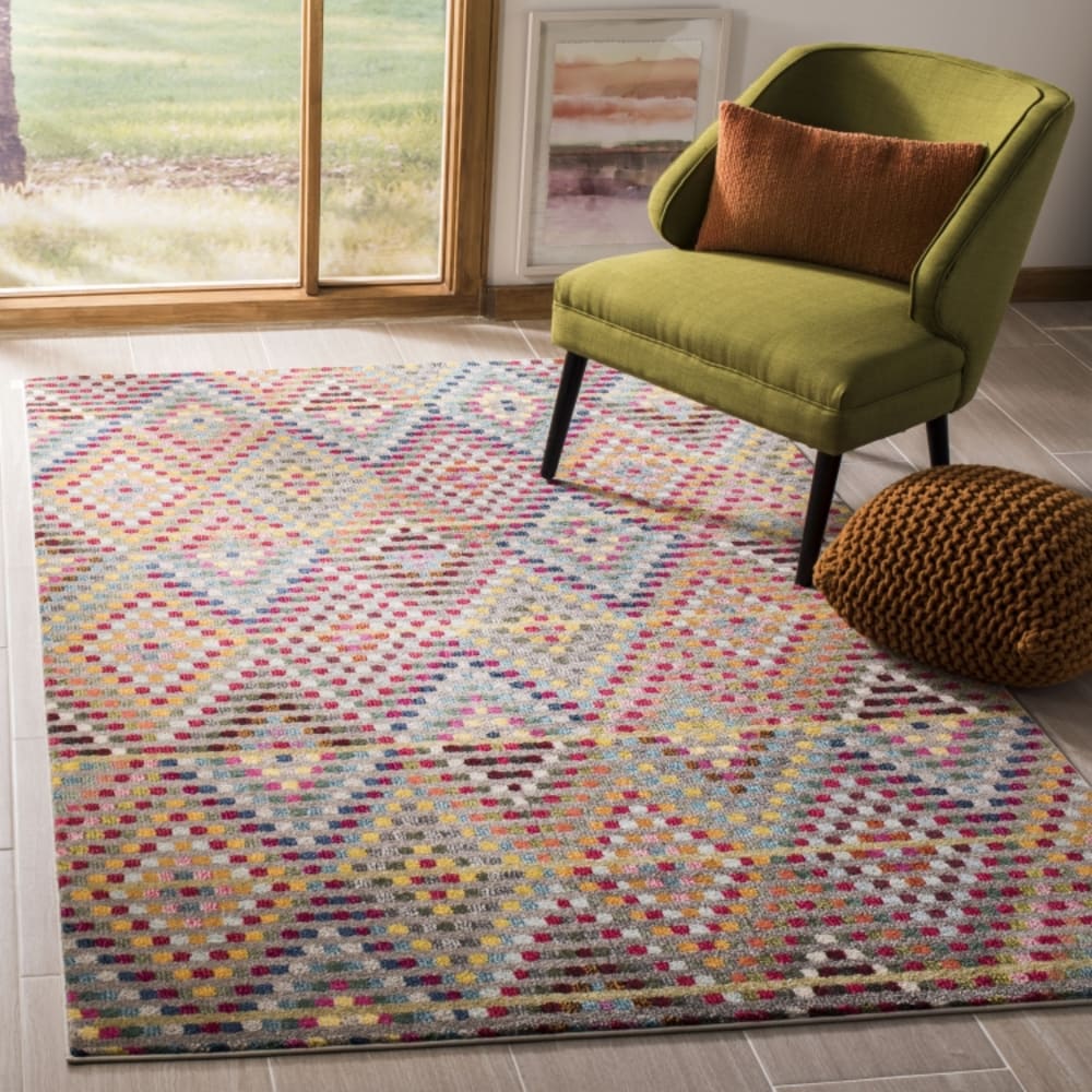 Tapis bohème chic en polypropylène multicolore/beige, 183 x 274 cm — vue 3