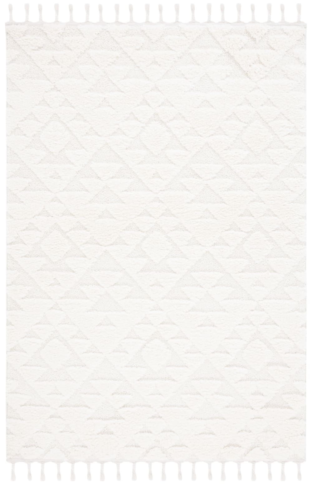 Tapis en polypropylène blanc, 201 x 279 cm
