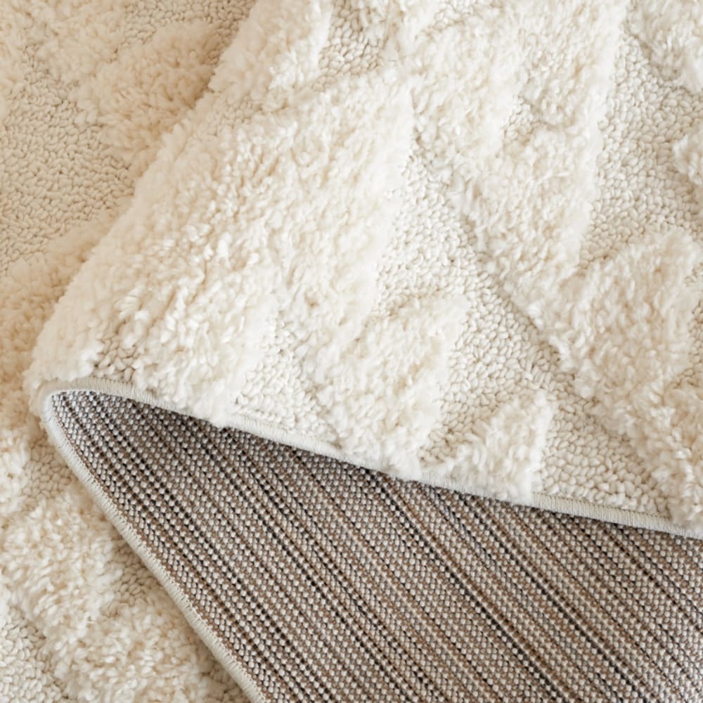 Tapis en polypropylène blanc, 201 x 279 cm — vue 4